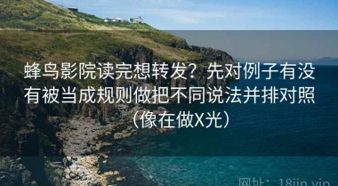 蜂鸟影院读完想转发？先对例子有没有被当成规则做把不同说法并排对照（像在做X光）