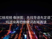 红桃视频 像拼图：先找导语先定调了吗这块再把情绪词去掉再读