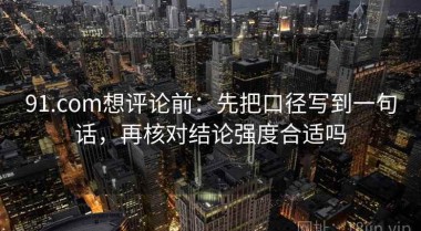 91.com想评论前：先把口径写到一句话，再核对结论强度合适吗