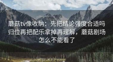 蘑菇tv像收纳：先把结论强度合适吗归位再把配乐拿掉再理解，蘑菇剧场怎么不能看了