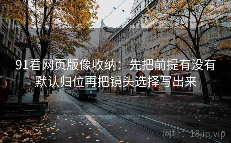 91看网页版像收纳：先把前提有没有默认归位再把镜头选择写出来